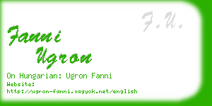 fanni ugron business card